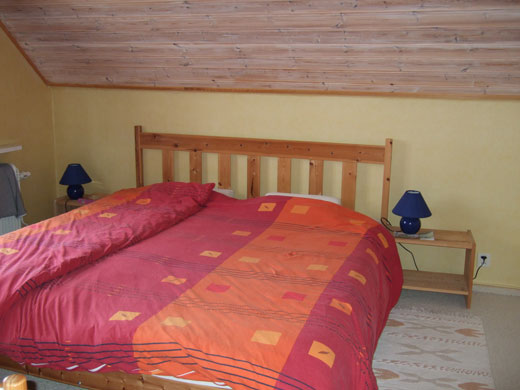 Schlafzimmer in der  Villa Wibke Schweden